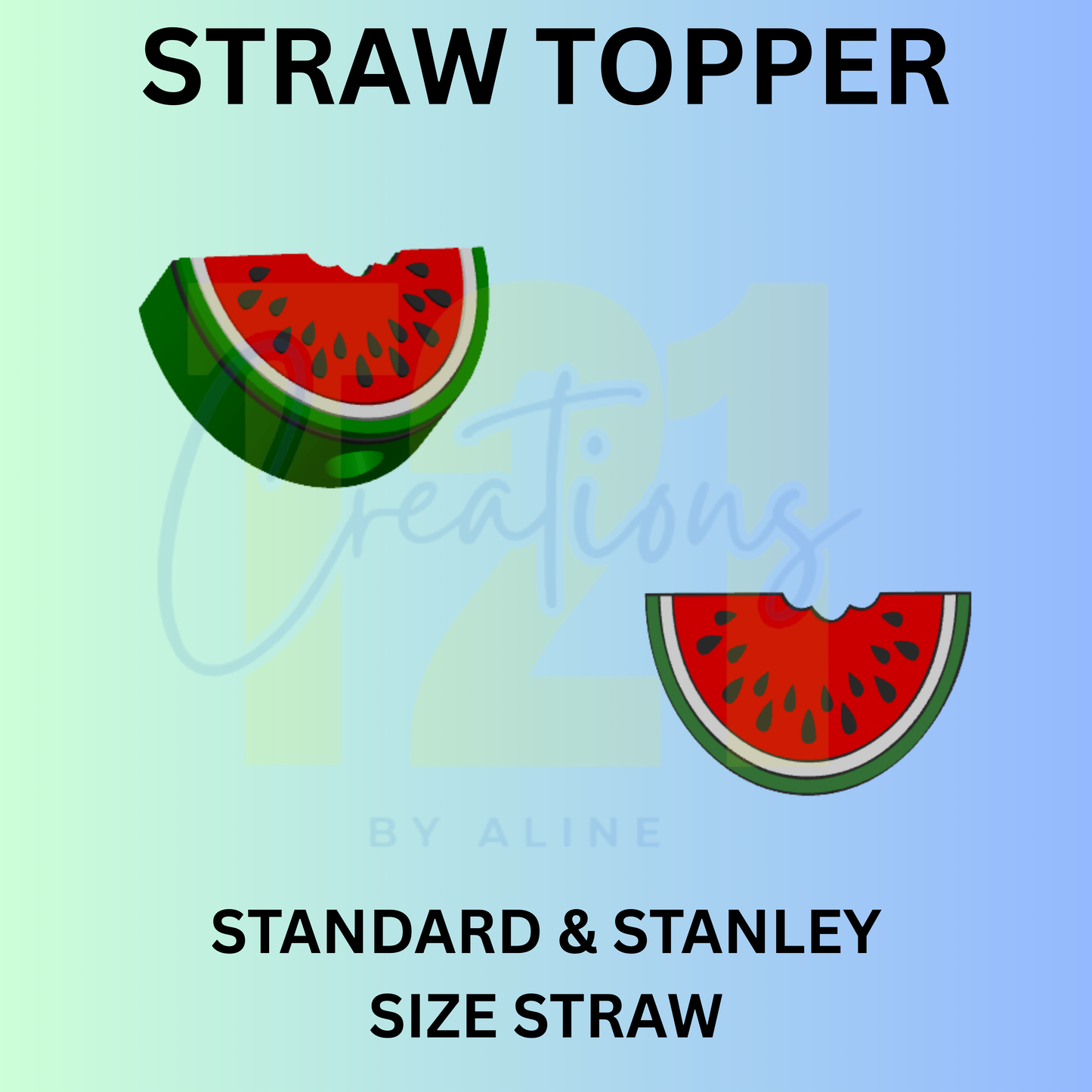 WATERMELON STRAW TOPPER