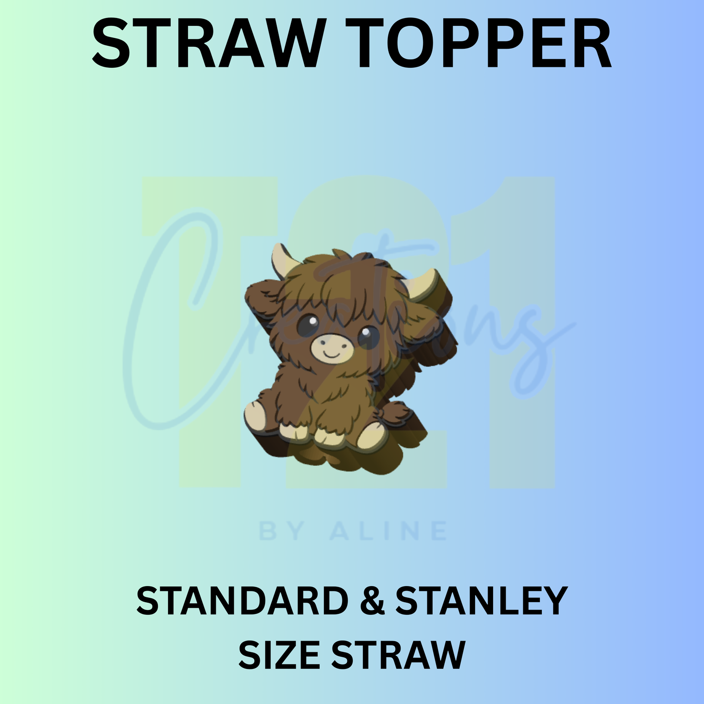 BABY COW STRAW TOPPER