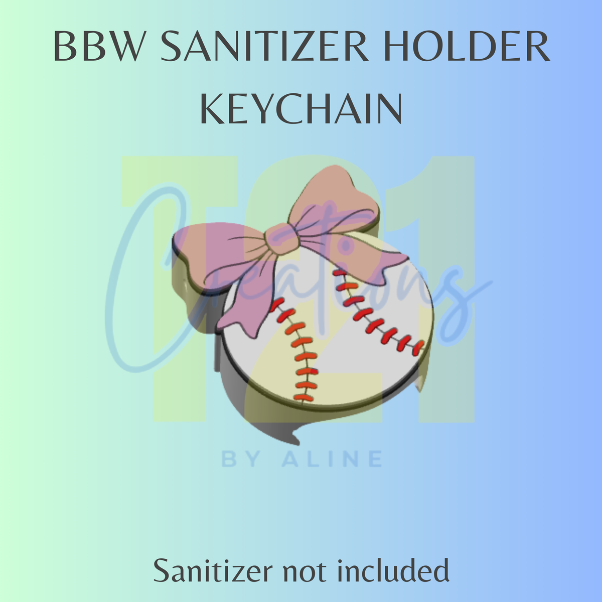 COQUETTE SOFT/BASEBALL BBW SANITIZER KEYCHAIN
