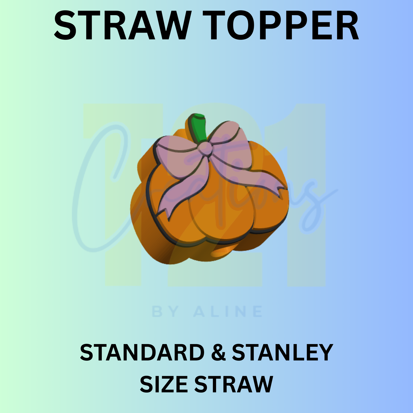 COQUETTE PUMPKIN STRAW TOPPER
