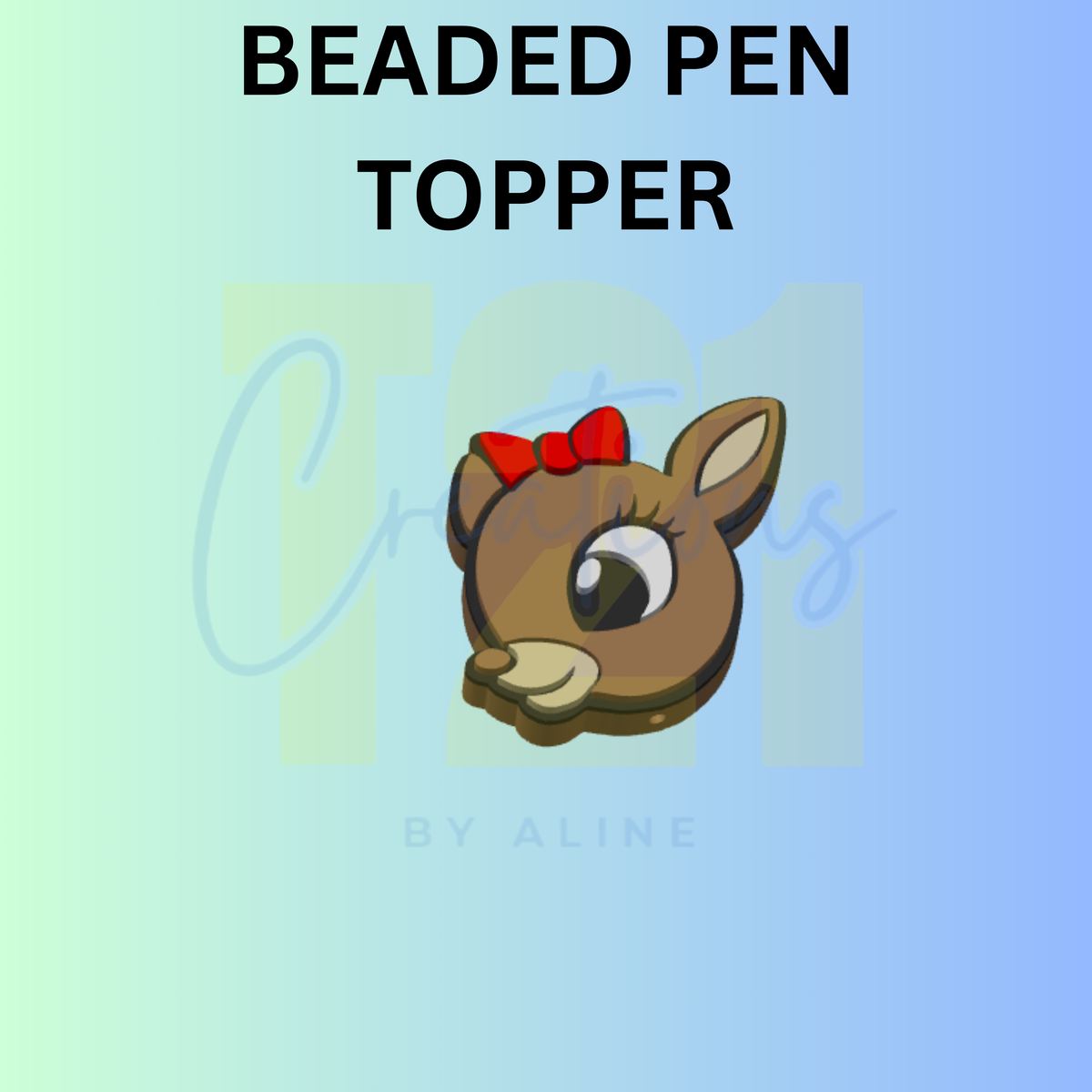 GIRL REINDEER PEN TOPPER