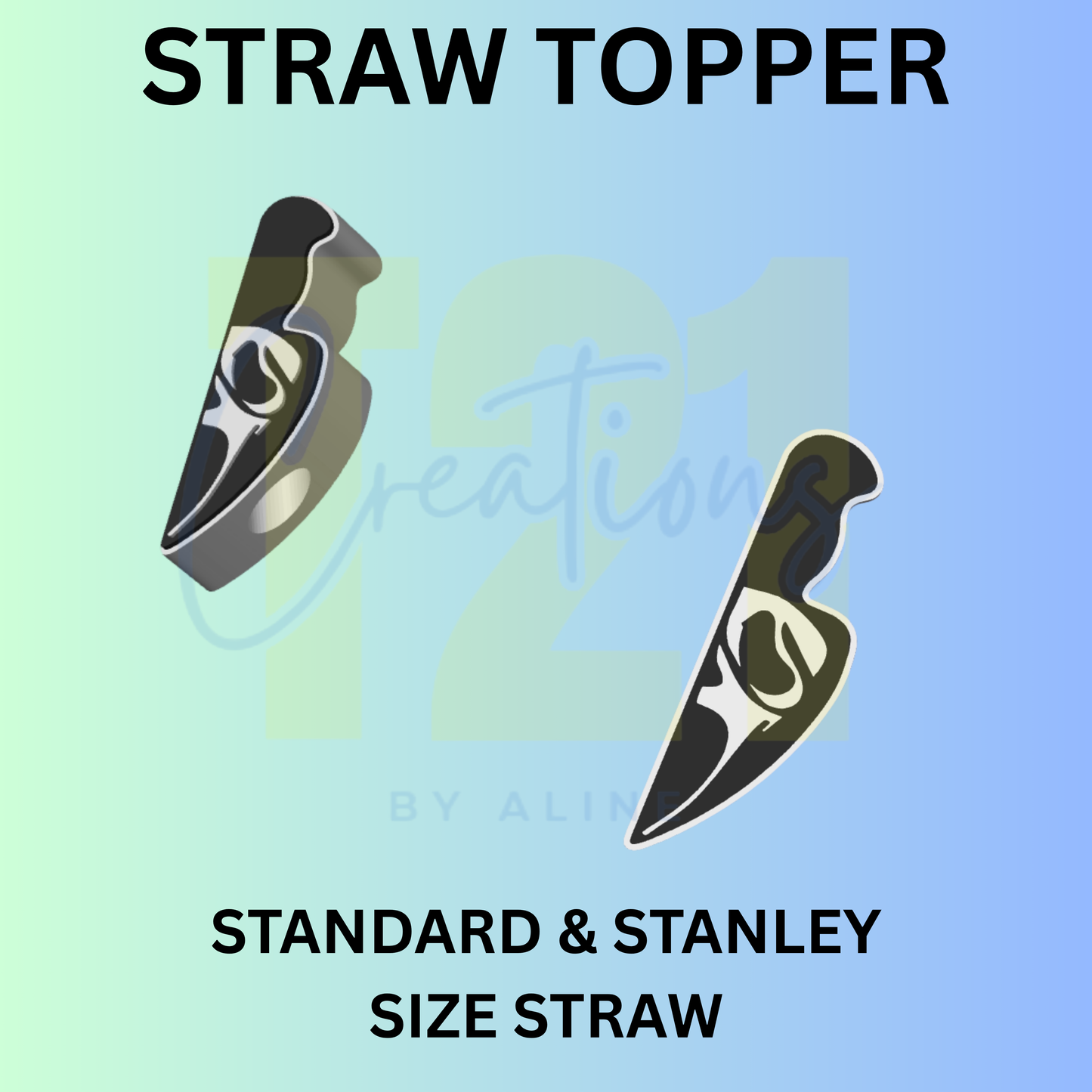 SPOOKY KNIFE STRAW TOPPER