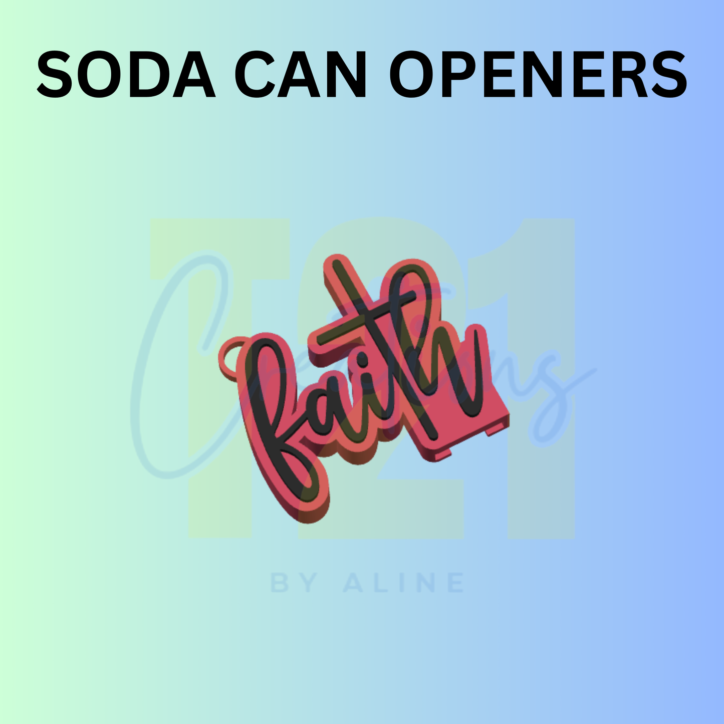 FAITH CAN OPENER KEYCHAIN
