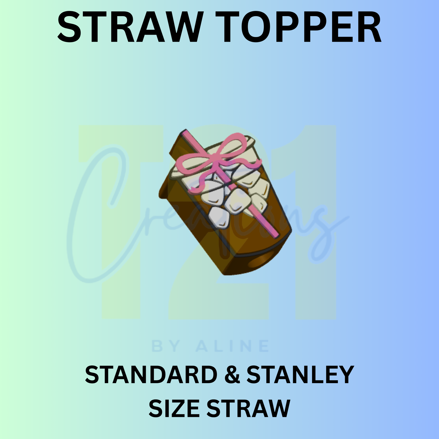 ICED COFFEE STRAW TOPPER