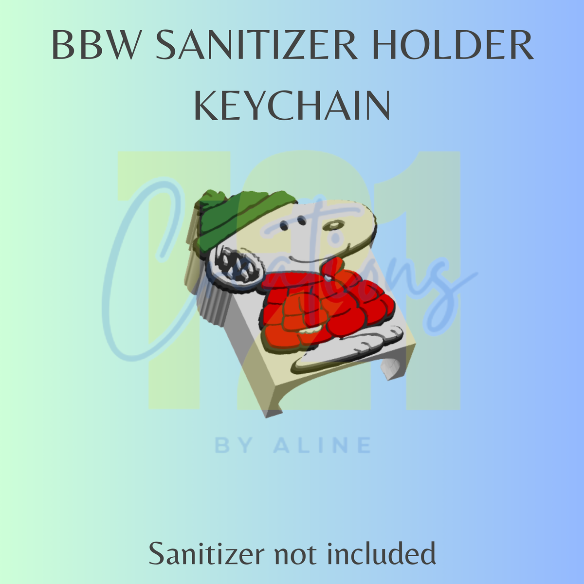 WINTER DOG BBW SANITIZER KEYCHAIN