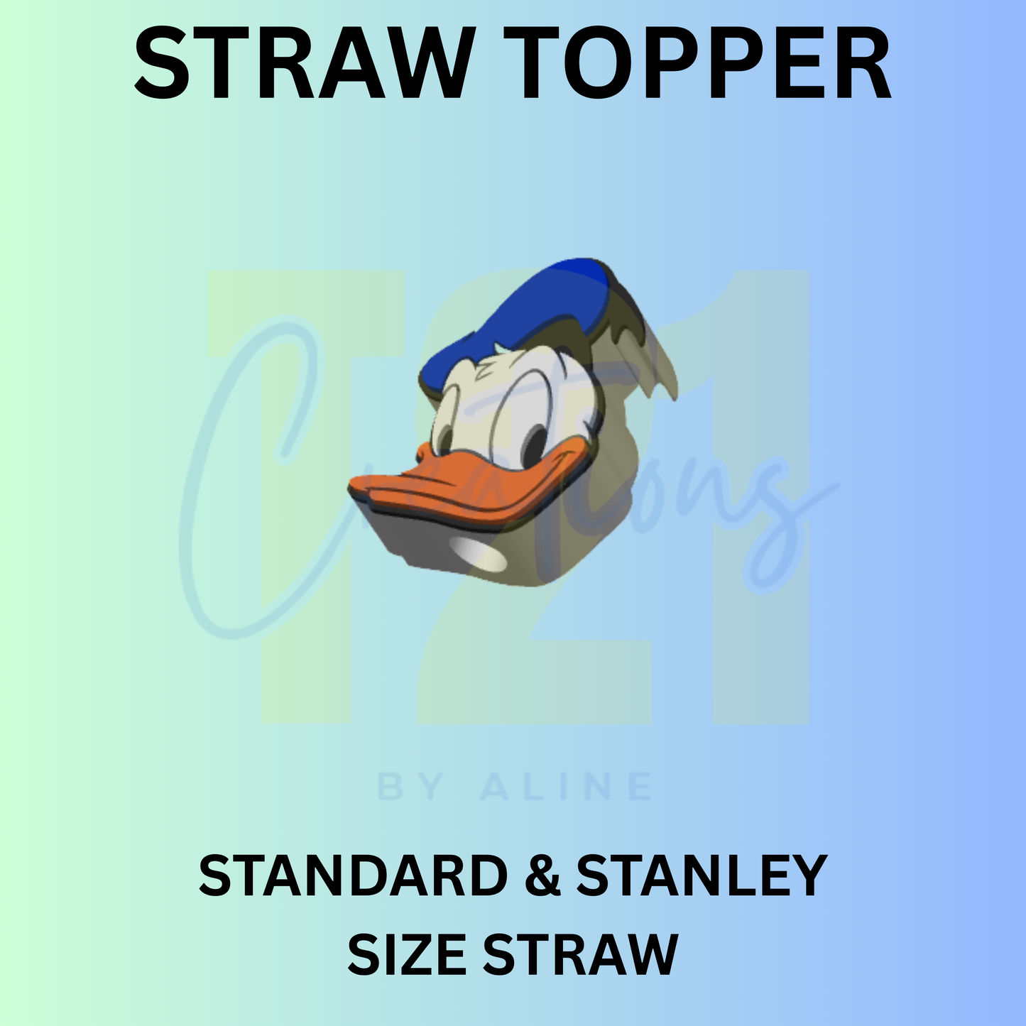 BOY DUCK STRAW TOPPER