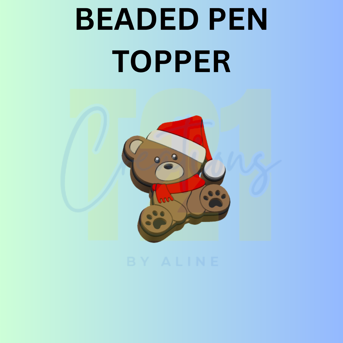 XMAS BEAR PEN TOPPER