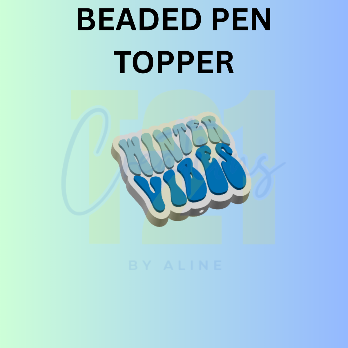WINTER VIBES PEN TOPPER