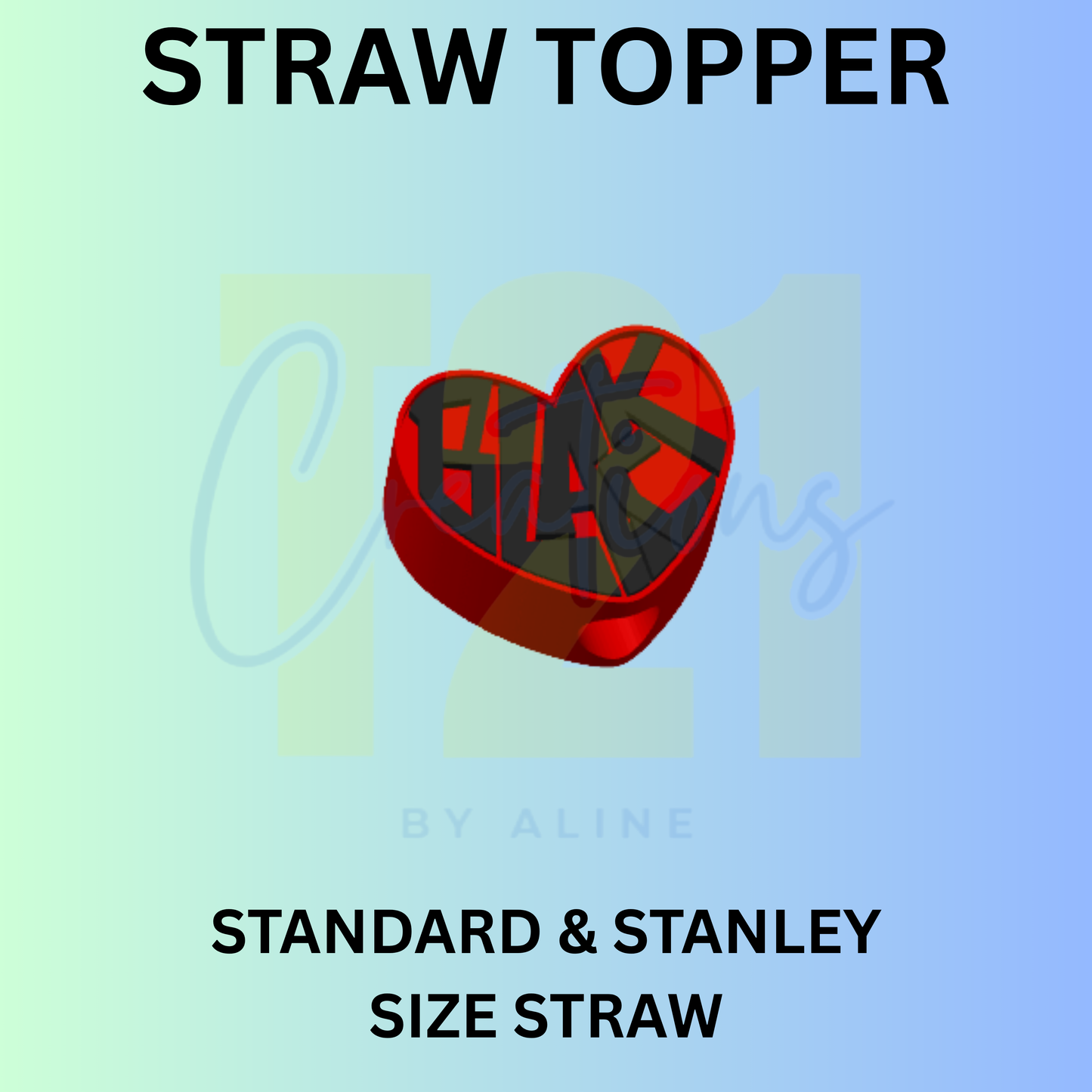 JUNETEENTH 3 STRAW TOPPER