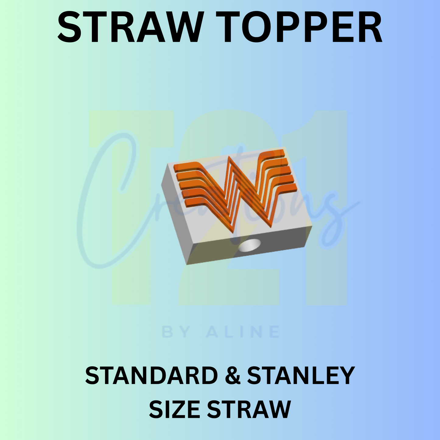W BURGER STRAW TOPPER