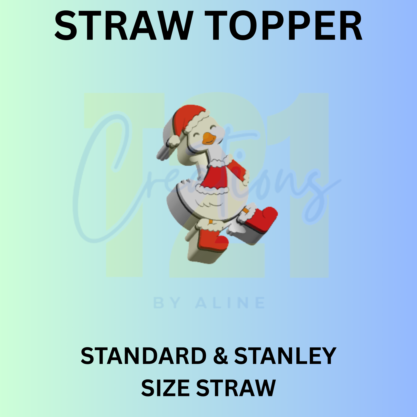 XMAS GOOSE STRAW TOPPER