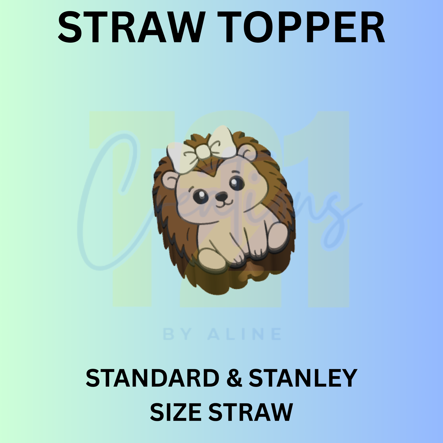 HEDGEHOG STRAW TOPPER