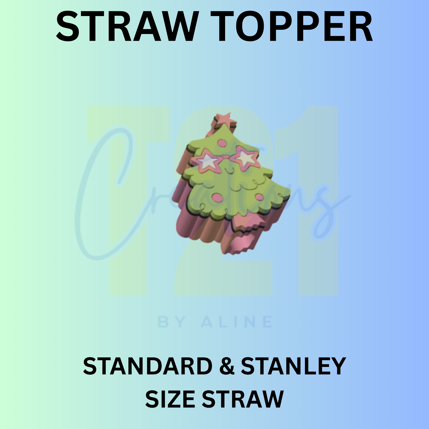 COQUETTE XMAS TREE STRAW TOPPER