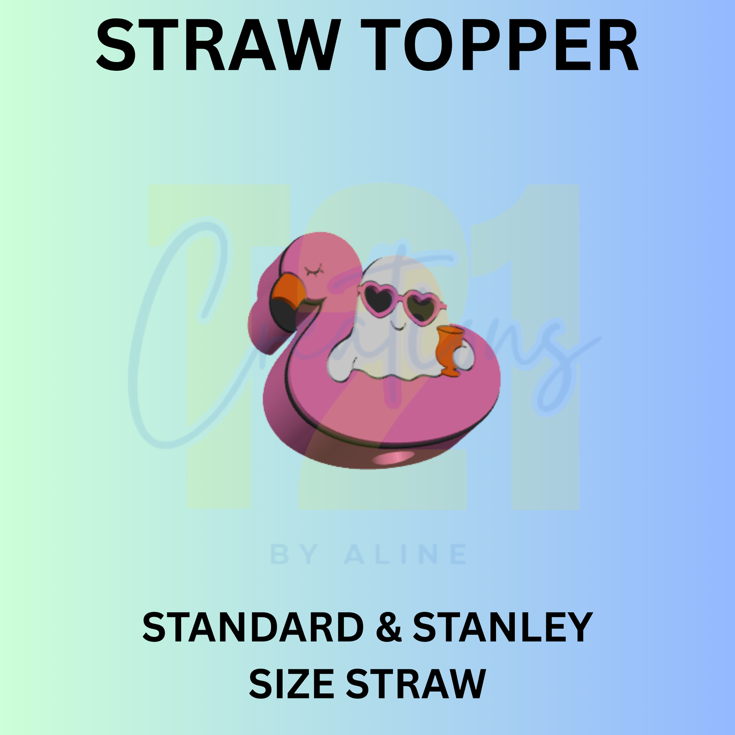 SUMMER GHOST STRAW TOPPER
