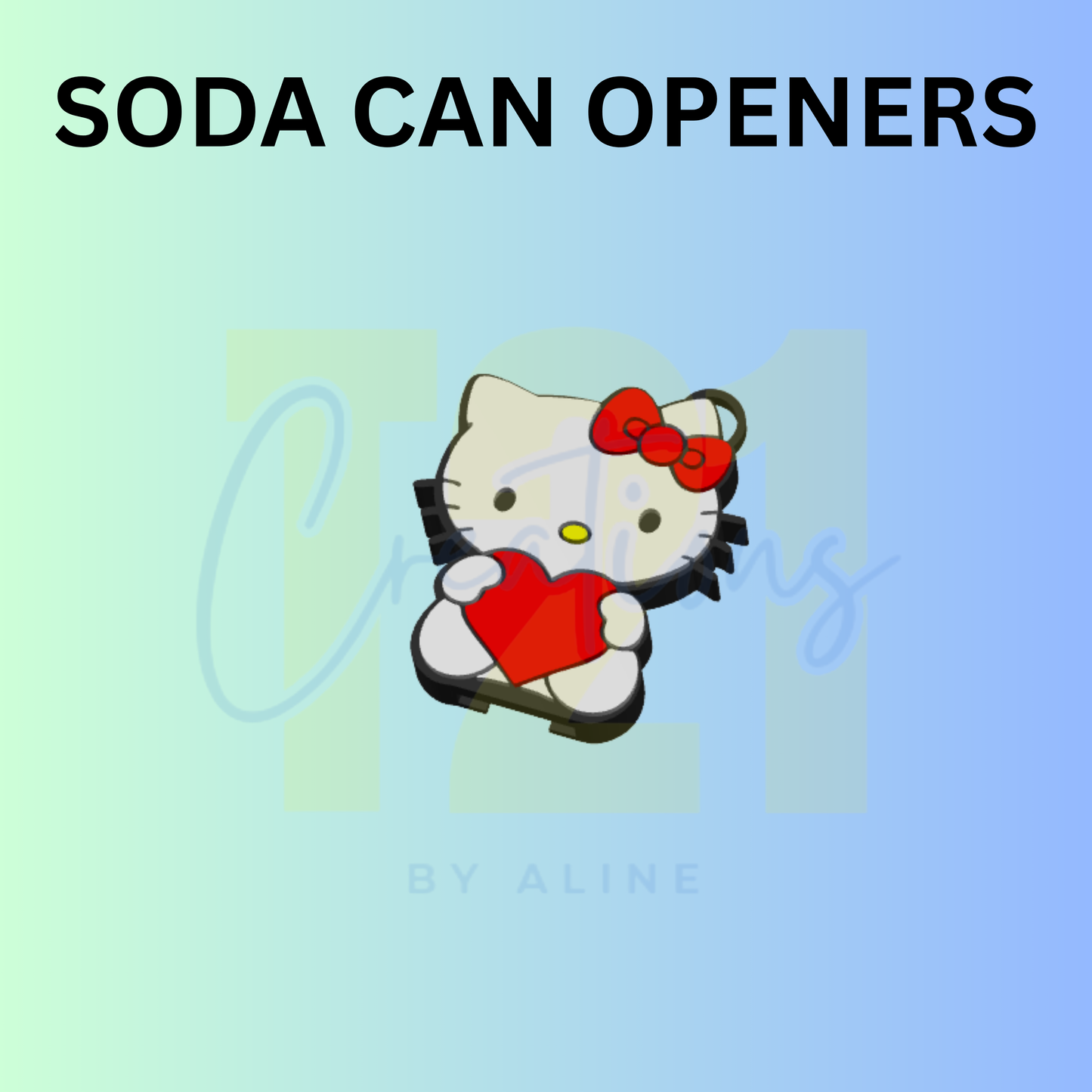 HEART H K SODA CAN OPENER KEYCHAIN