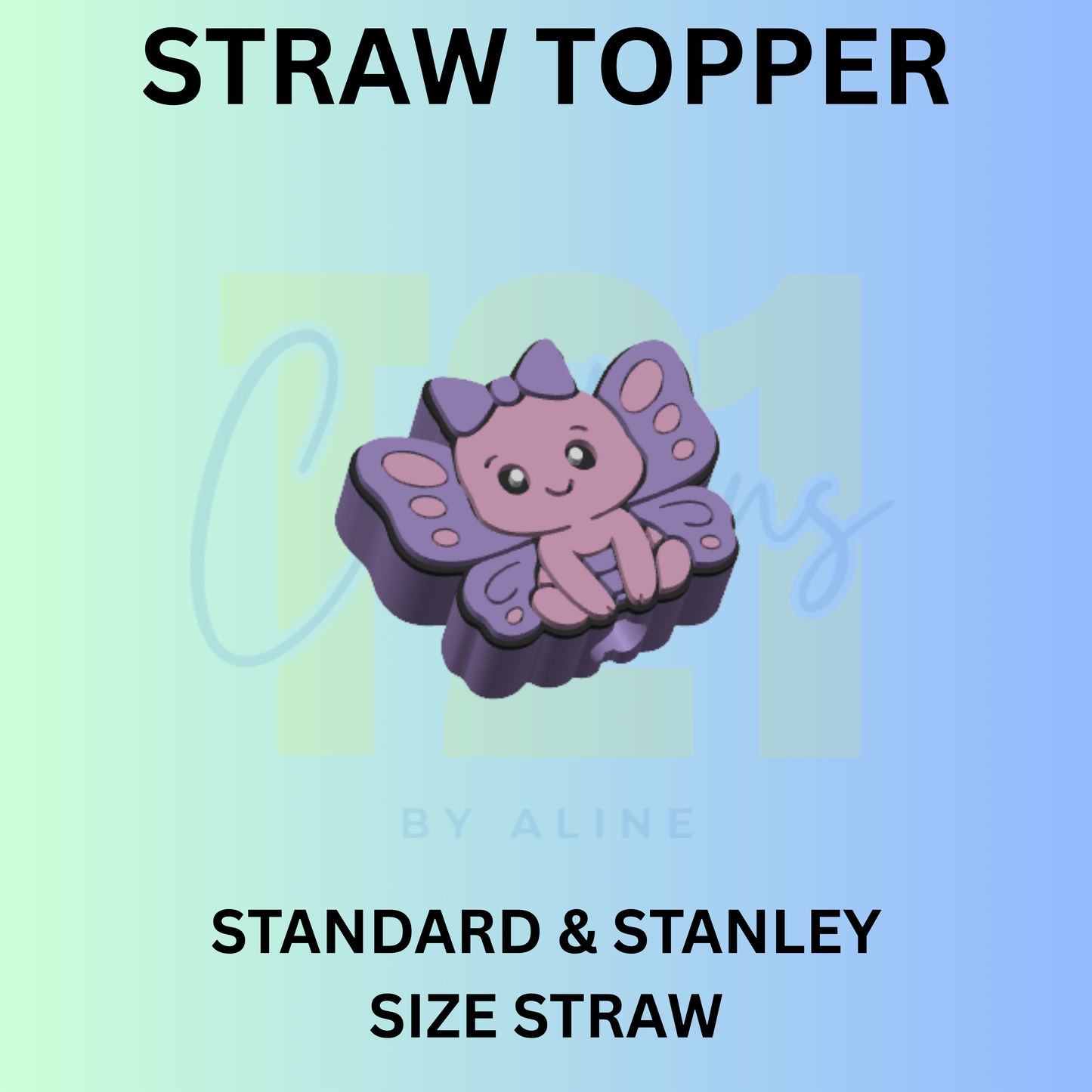 BUTTERFLY STRAW TOPPER