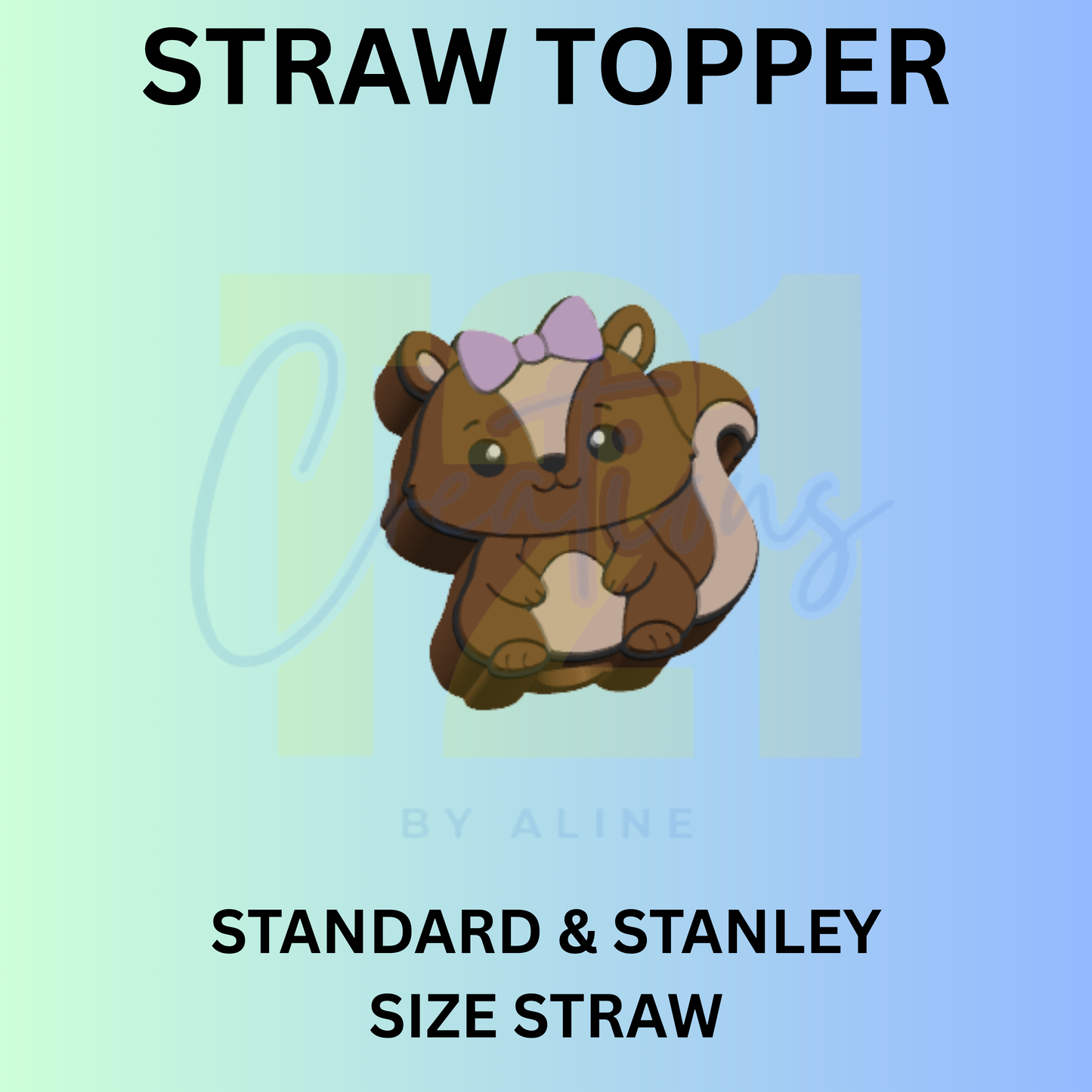 COQUETTE CHIPMUNK STRAW TOPPER