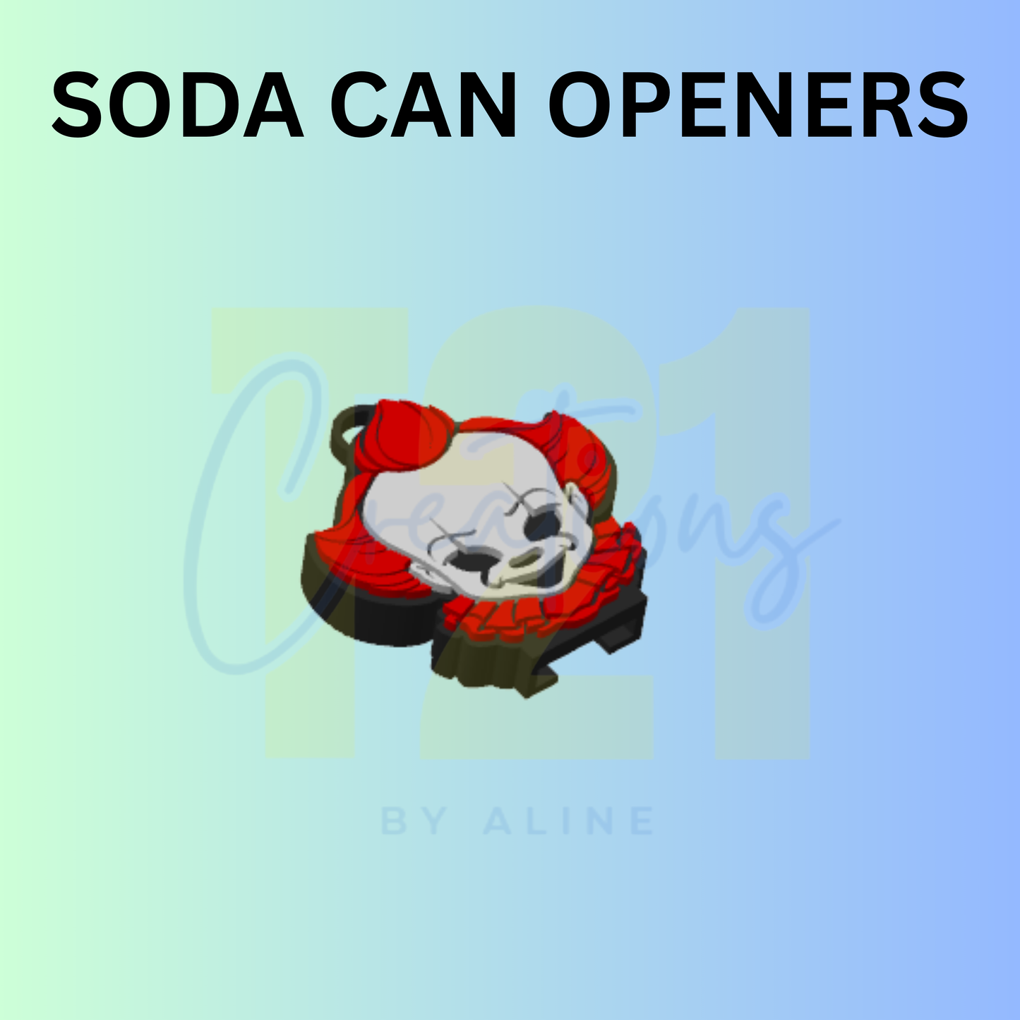 CLOWN SODA CAN OPENER KEYCHAIN