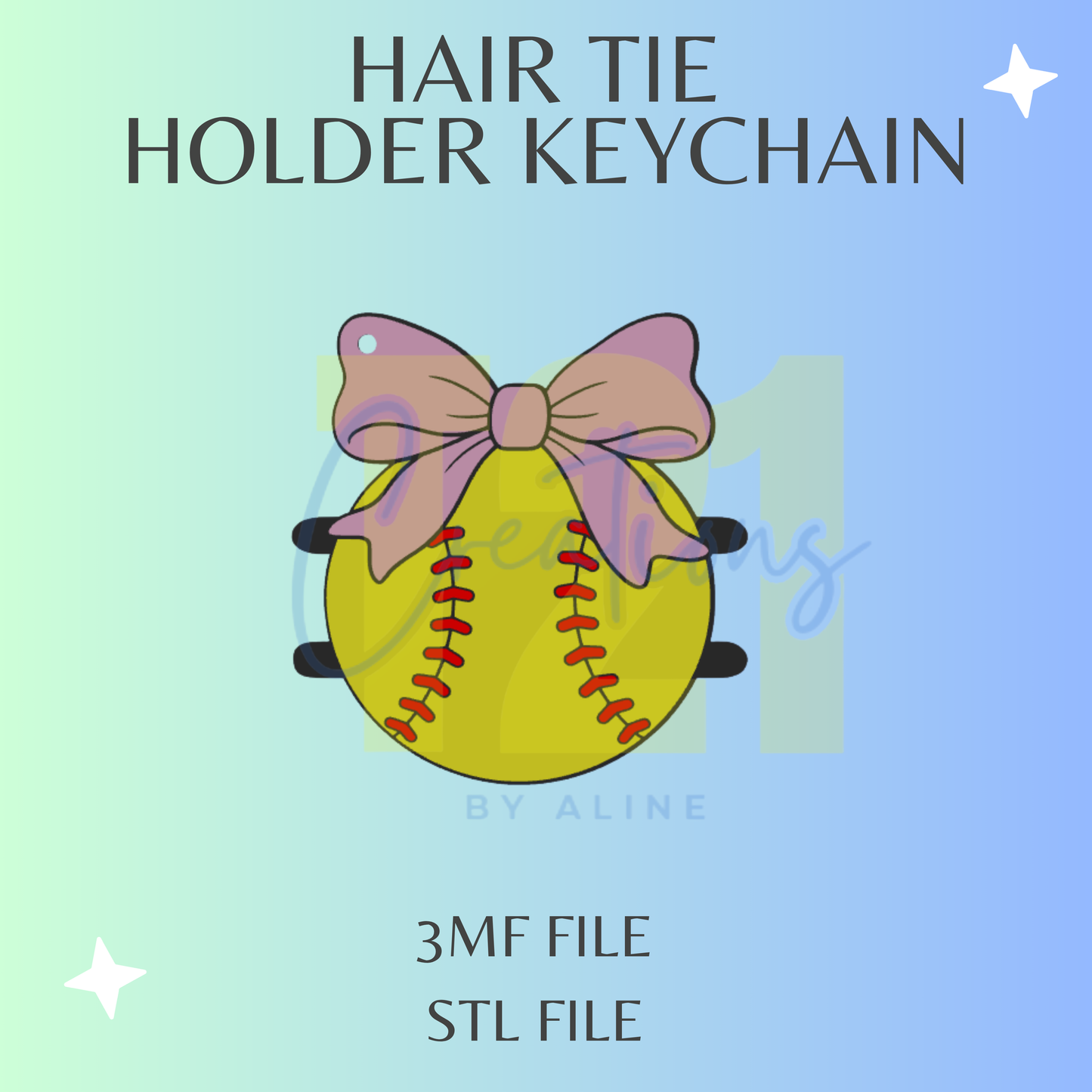 SOFT/BASEBALL HAIR TIE HOLDER STL FILE