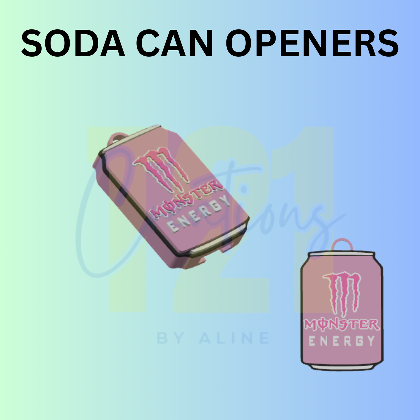 ENERGY DRINK 1 SODA CAN OPENER KEYCHAIN