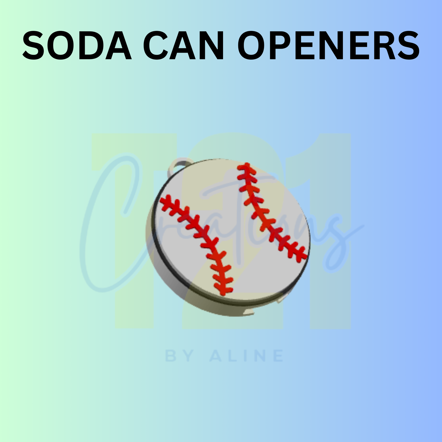 BASEBALL/SOFTBALL SODA CAN OPENER KEYCHAIN