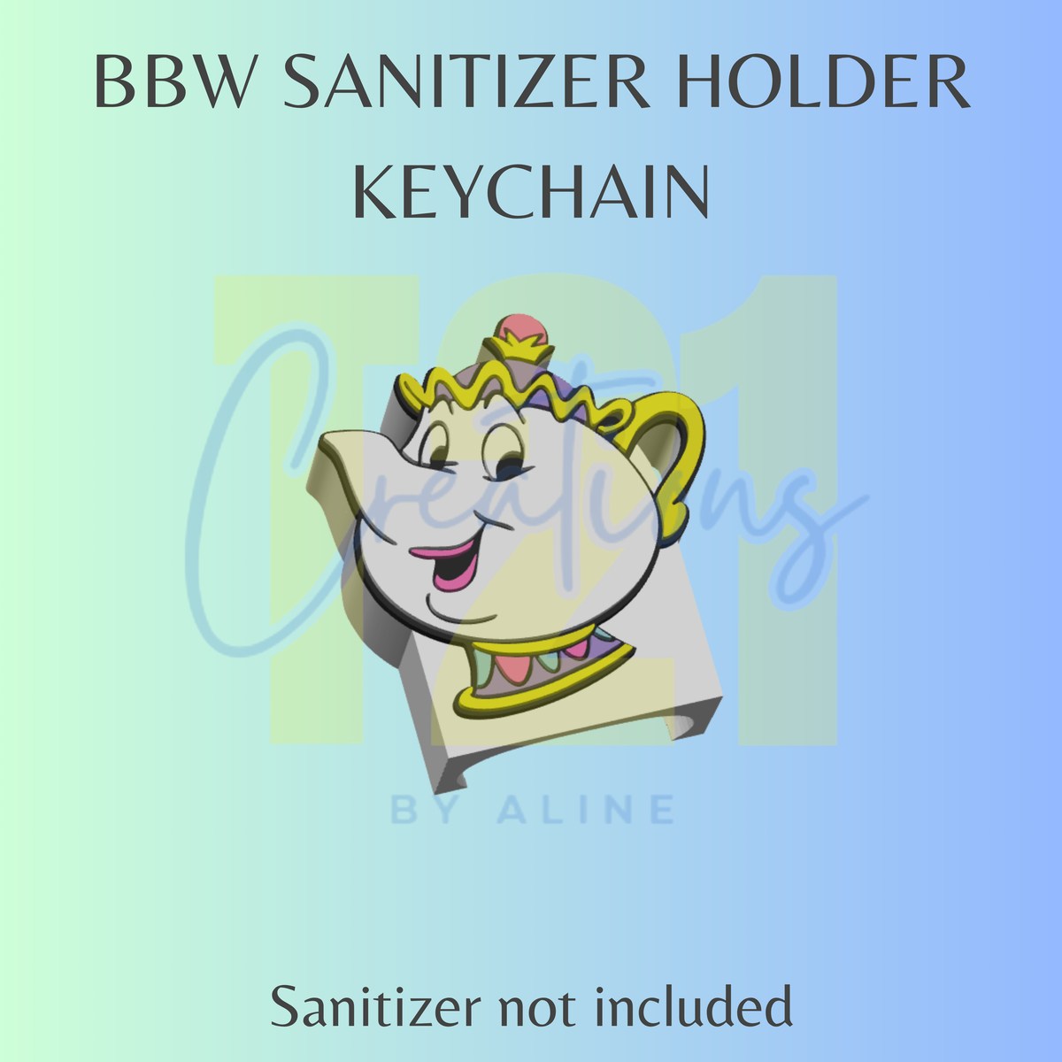 TEAPOT BBW SANITIZER KEYCHAIN