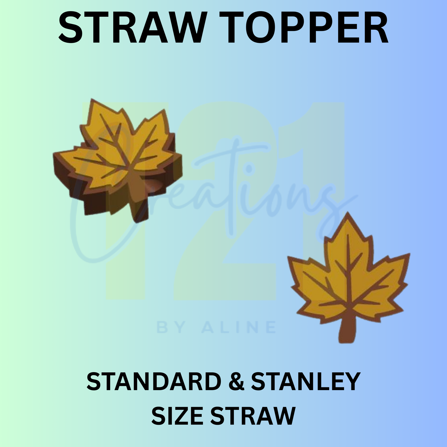 AUTUMN LEAF STRAW TOPPER