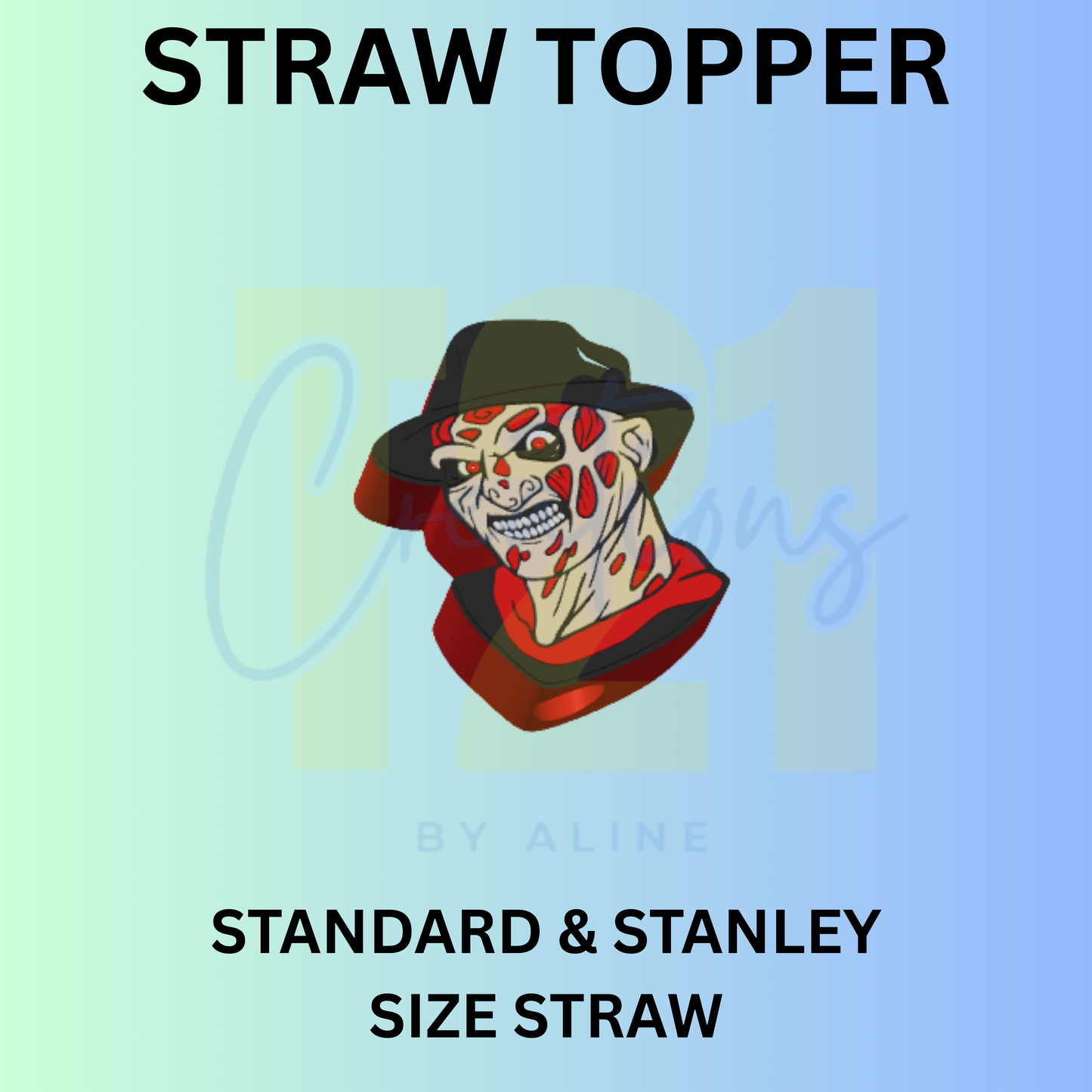 HALLOWEEN GUY STRAW TOPPER