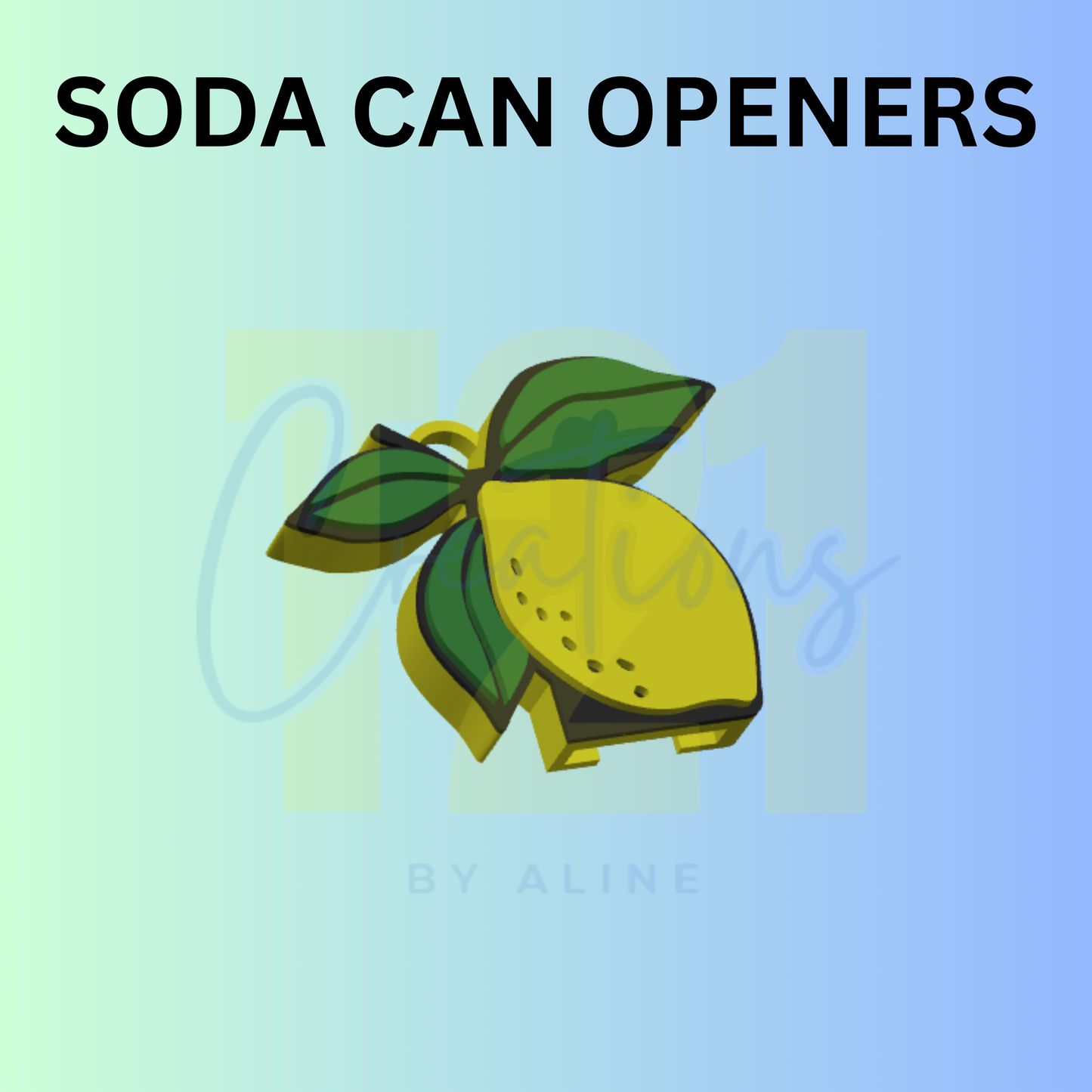 LEMON SODA CAN OPENER KEYCHAIN