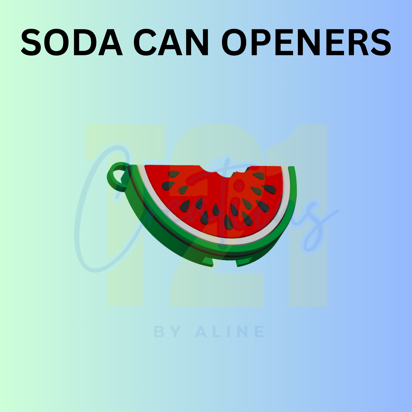WATERMELON SODA CAN OPENER KEYCHAIN