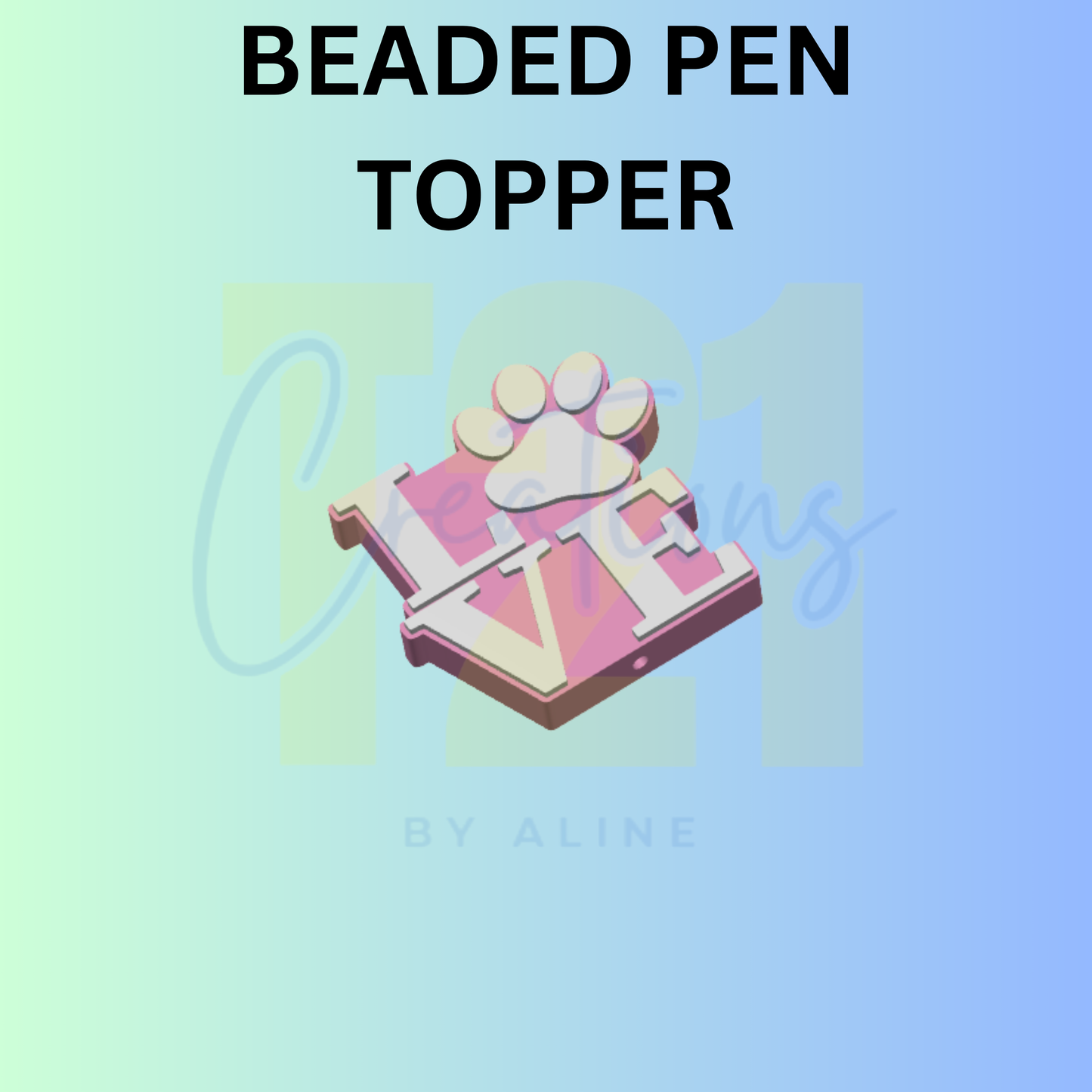 LOVE DOG PAW PEN TOPPER