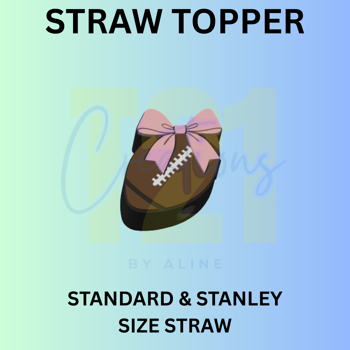 COQUETTE FOOTBALL STRAW TOPPER
