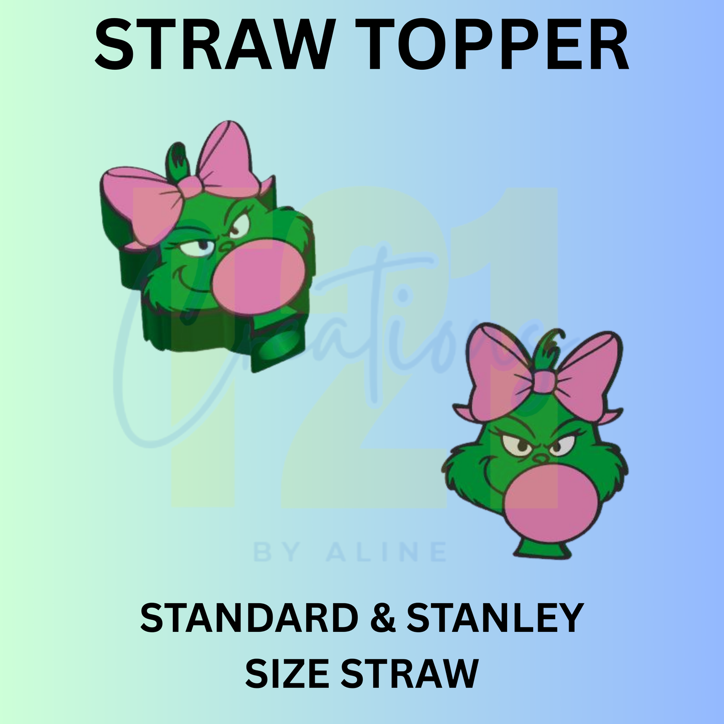 CHRISTMAS GIRL STRAW TOPPER