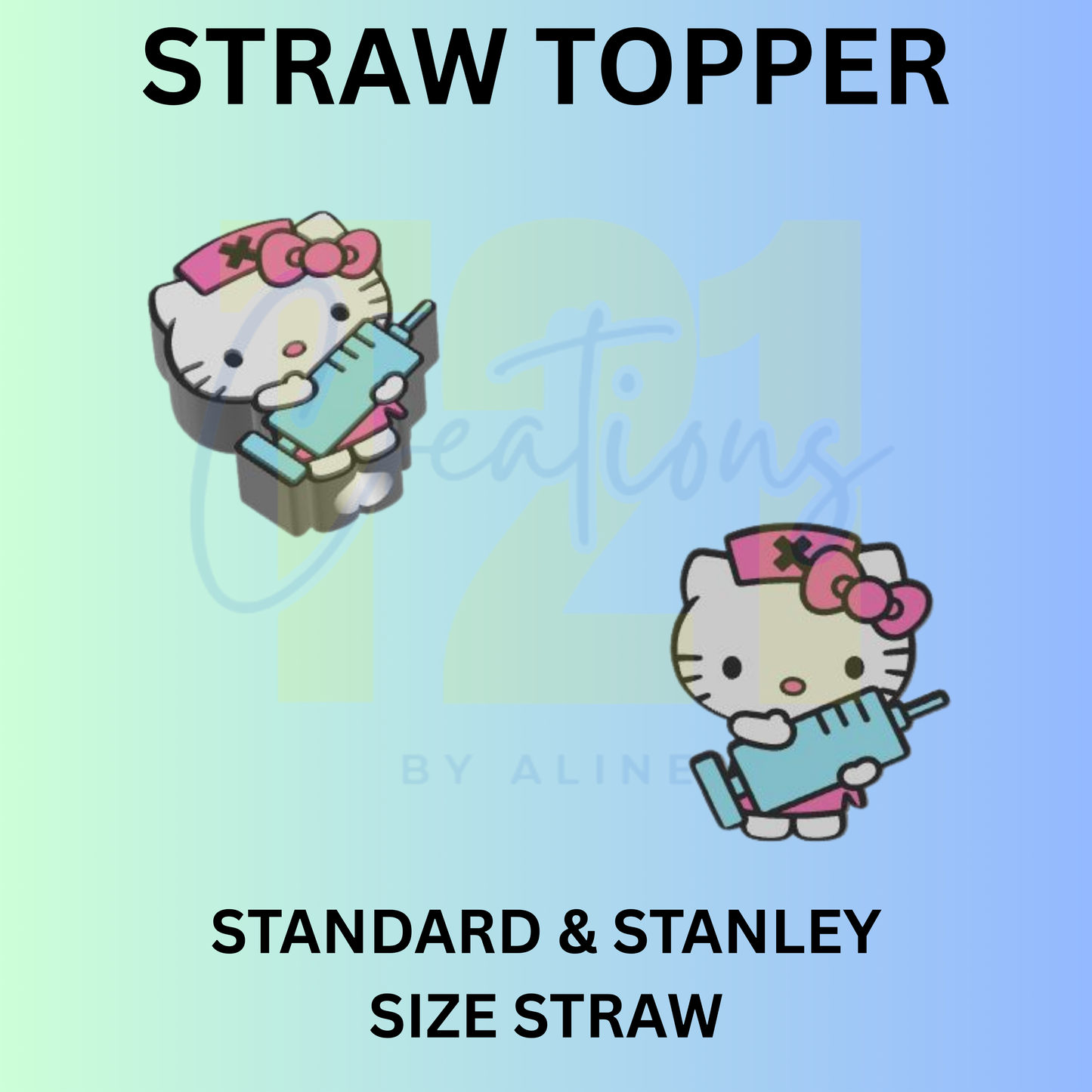 NURSE HK STRAW TOPPER
