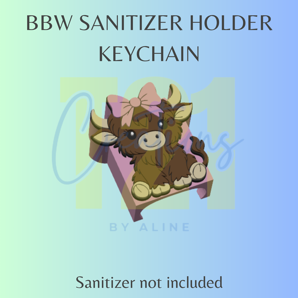 COQUETTE COW BBW SANITIZER KEYCHAIN