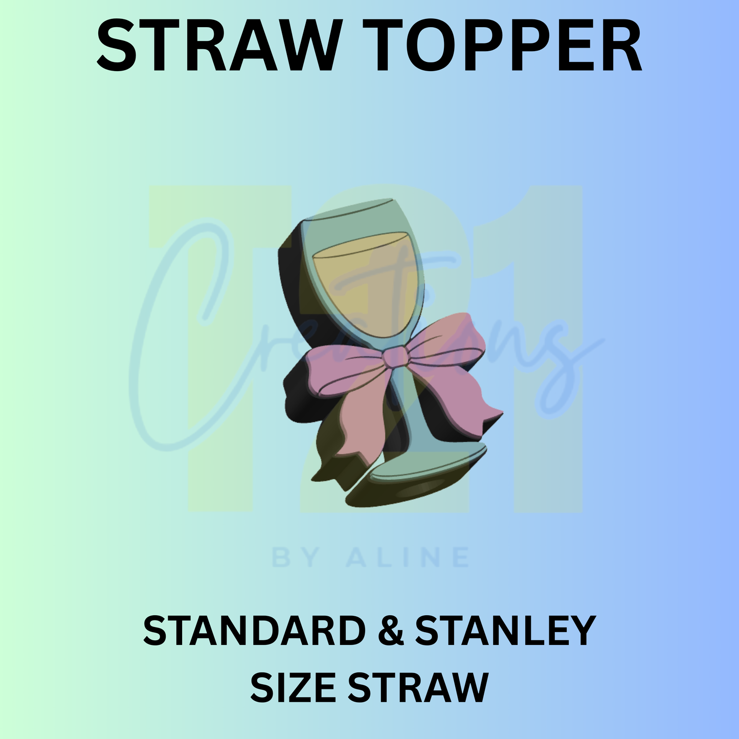 DRINK GLASS STRAW TOPPER