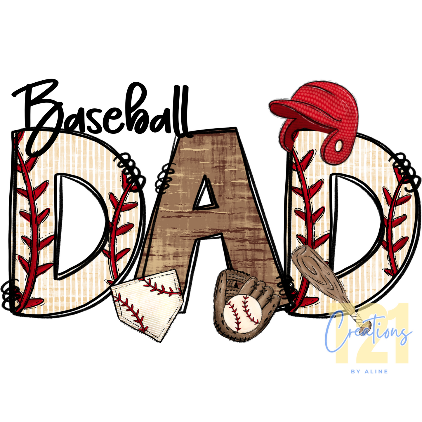 BASEBALL DAD DTF TRANSFER