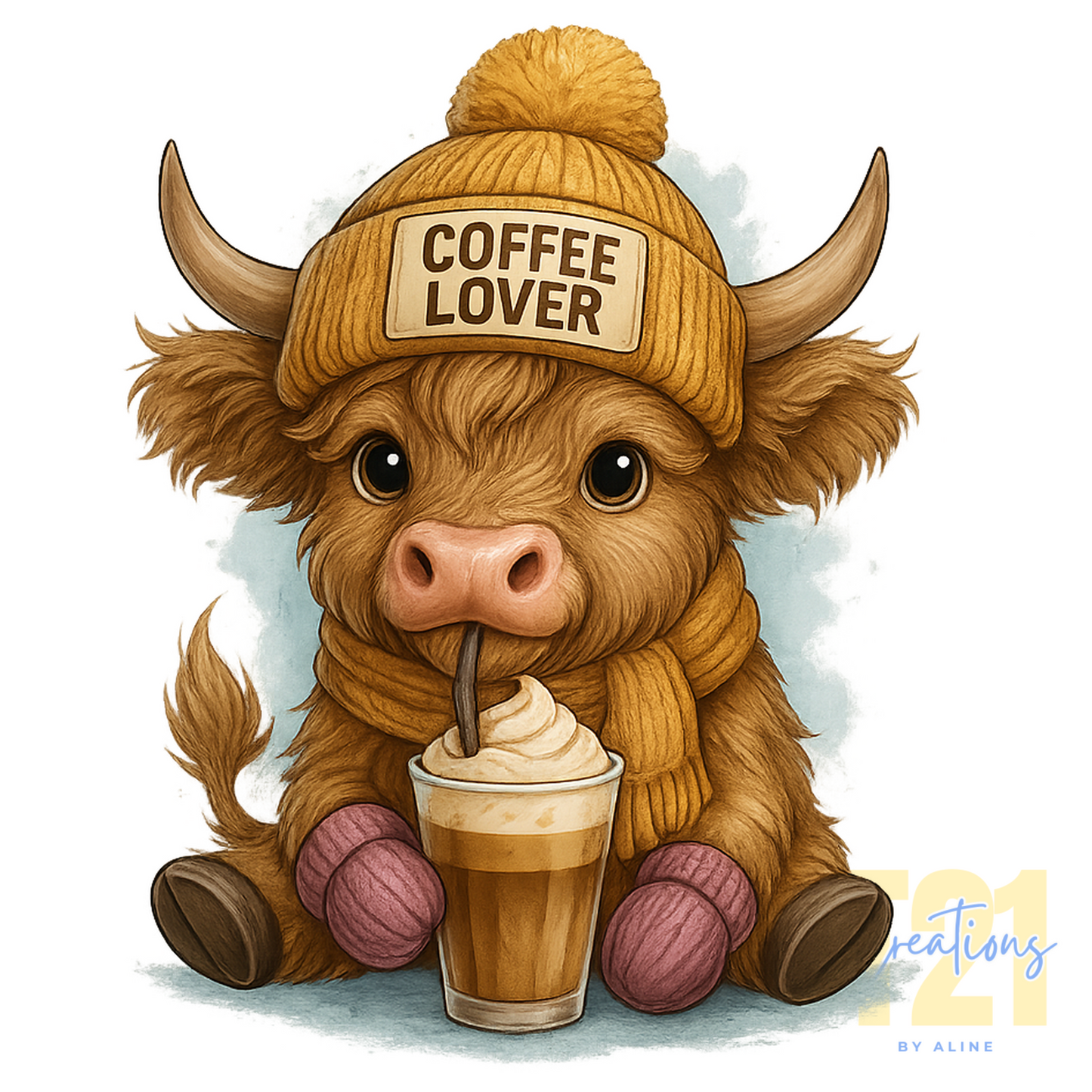BEANIE COW 1 DTF TRANSFER