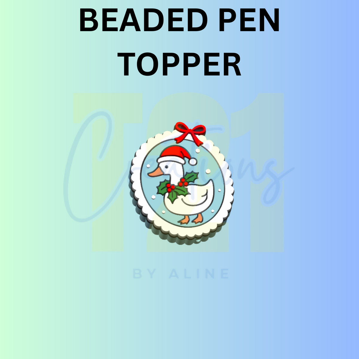 XMAS GOOSE FRAME PEN TOPPER