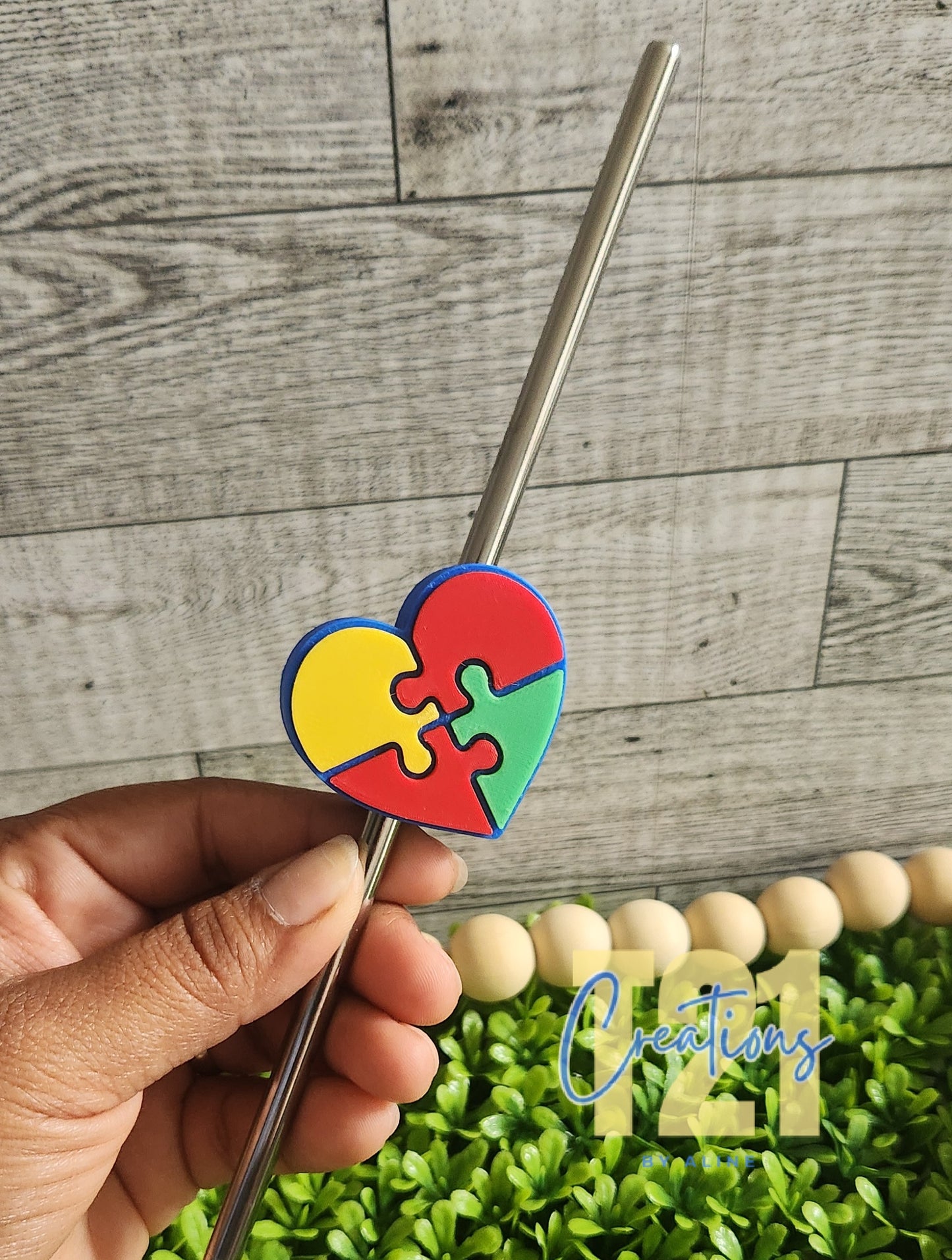 AUTISM STRAW TOPPER