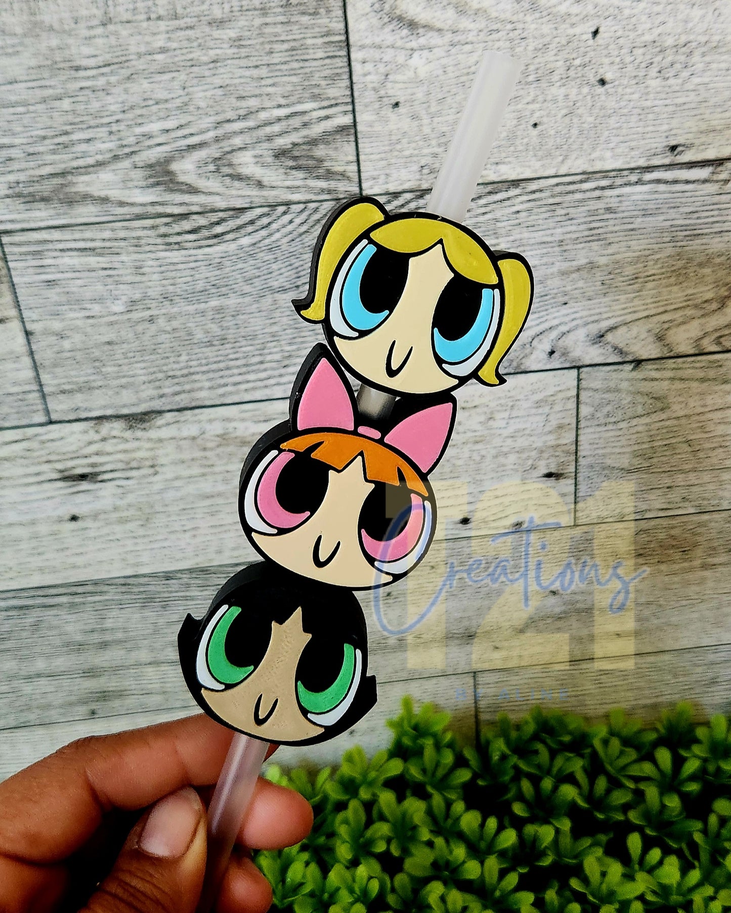 POWER GIRLS STRAW TOPPER
