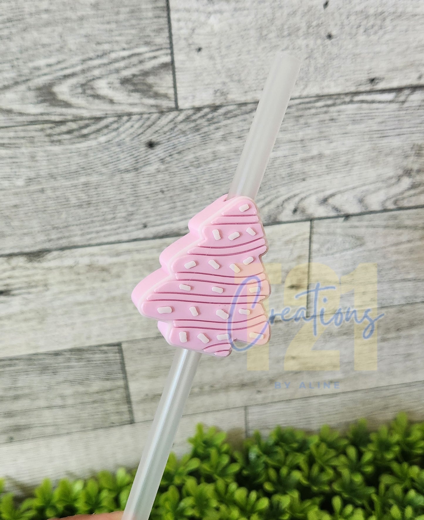 XMAS TREE CAKE STRAW TOPPER