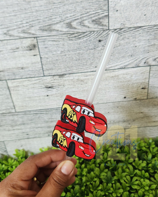 RED CAR STRAW TOPPER