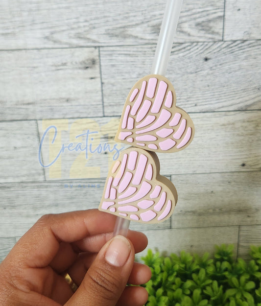 CONCHA HEART STRAW TOPPER
