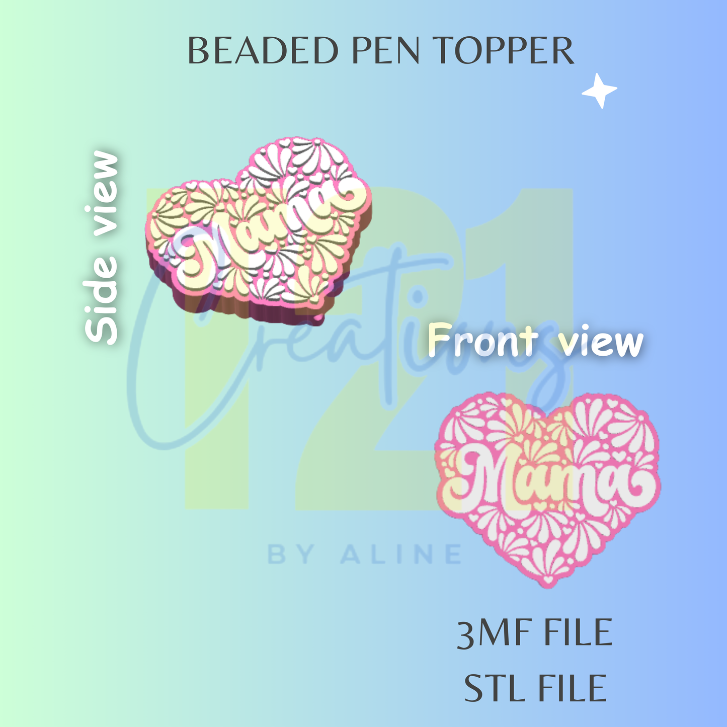 TALAVERA MAMA PEN TOPPER STL FILE
