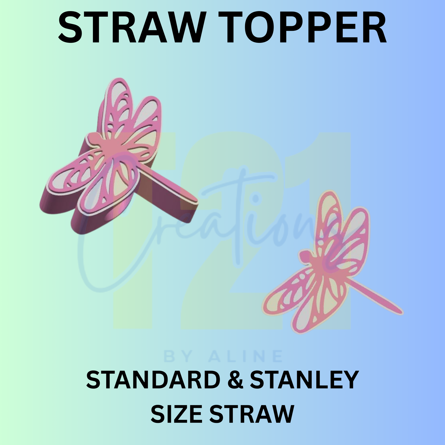 DRAGONFLY STRAW TOPPER