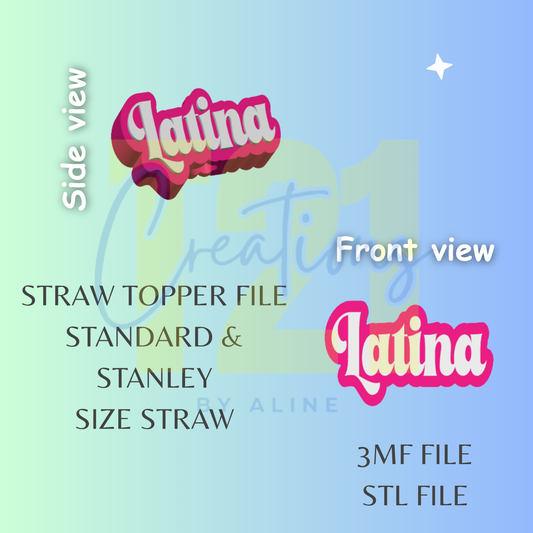 LATINA STRAW TOPPER STL FILE