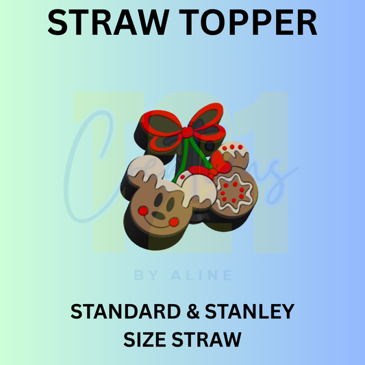 GINGER MOUSE COUPLE STRAW TOPPER