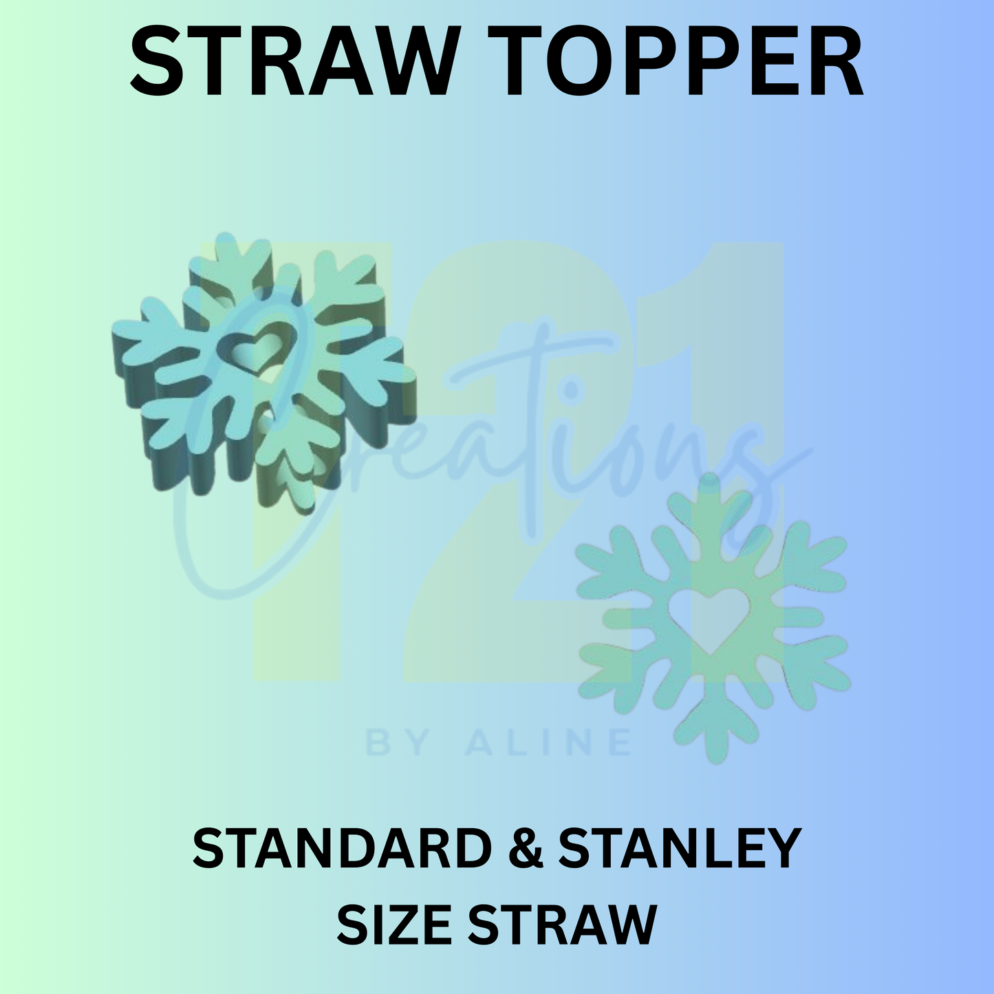 SNOWFLAKE STRAW TOPPER