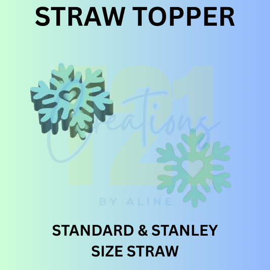 SNOWFLAKE STRAW TOPPER